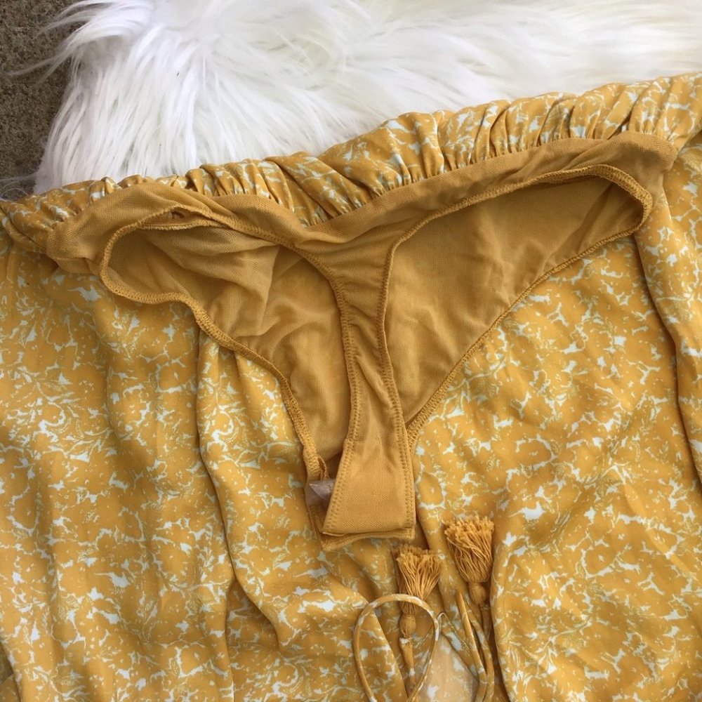 Free People Yellow Peasant Top Bodysuit - Picture 5 of 8